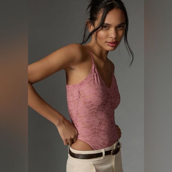 Anthropologie NWT Sabrina V-Neck Lace Bodysuit - S - Picture 2 of 7